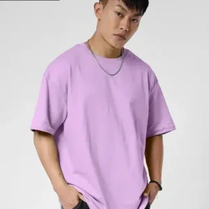 Men Drop Shoulder Oversized T-Shirt (Lavender)