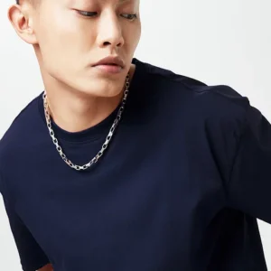 Men Drop Shoulder Oversized T-Shirt (Navy Blue)